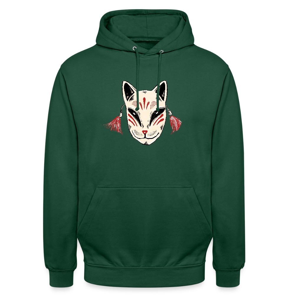 Unisex Hoodie - “Japanische Maske” - Flaschengrün