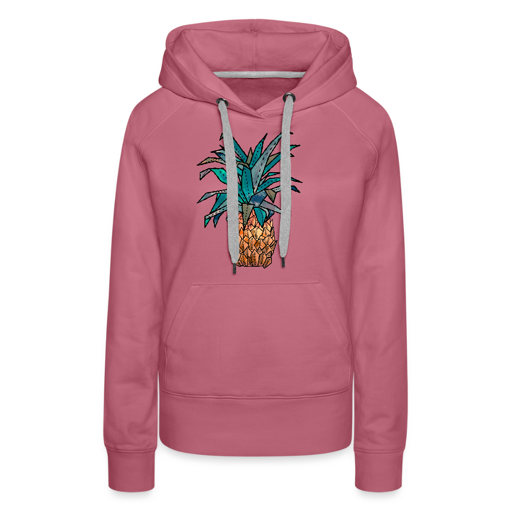 Frauen Premium Hoodie "Ananas Bronze" - Malve