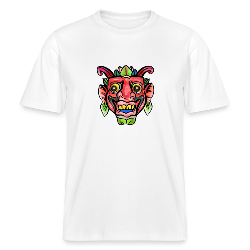 Stanley/Stella Relaxed Fit Unisex Bio-T-Shirt - "Bunte Maske" - Weiß