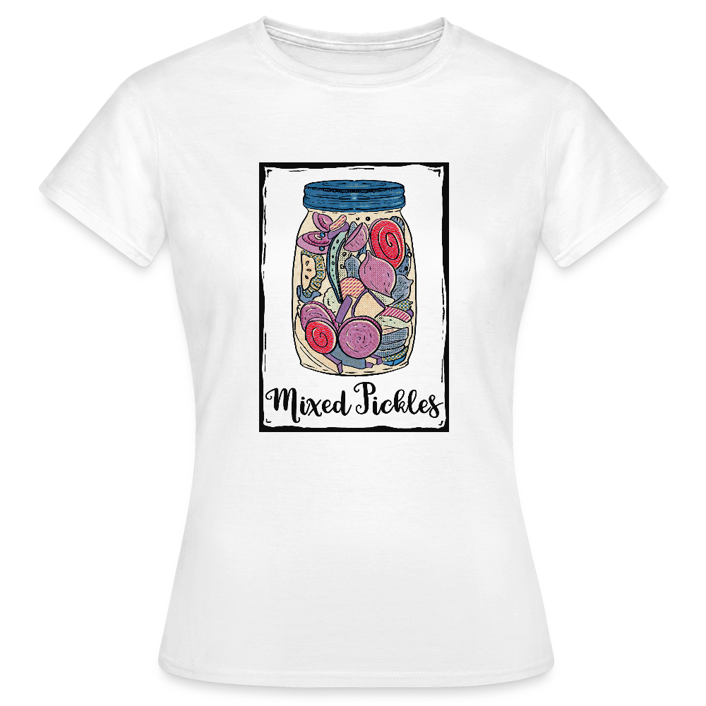 Frauen T-Shirt - “Mixed Pickles” - Weiß