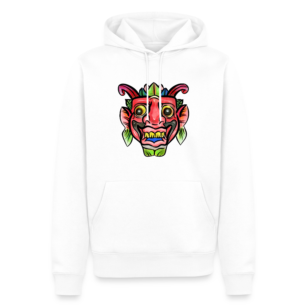 Men’s Premium Hoodie "Bunte Maske" - Weiß