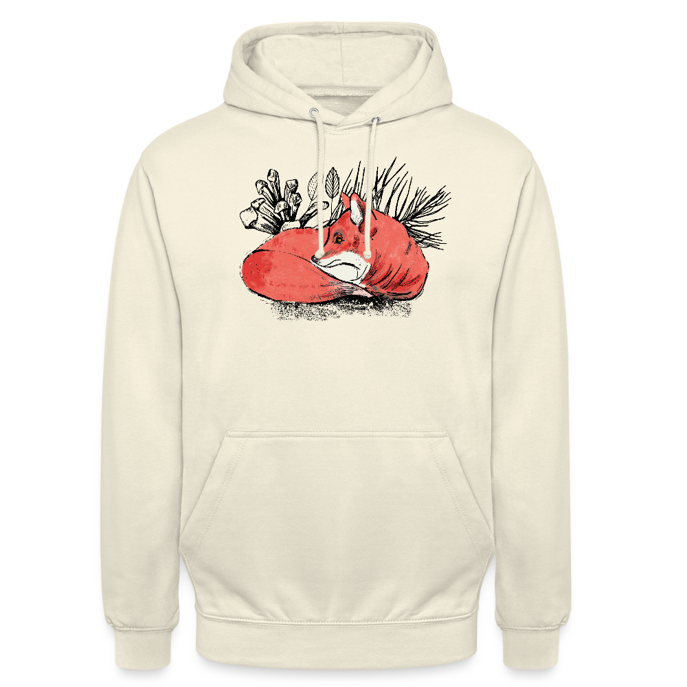 Unisex Hoodie "Ruhender Fuchs" - Vanille-Milchshake