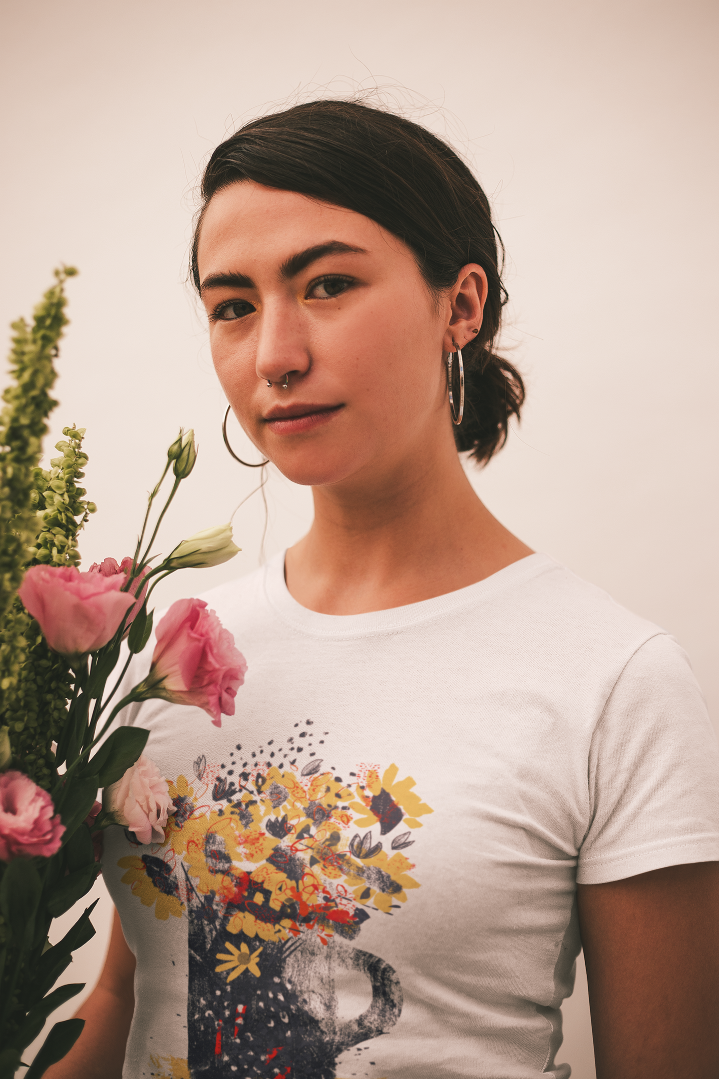 Frauen Oversized Cropped T-Shirt - “Wildblumen”