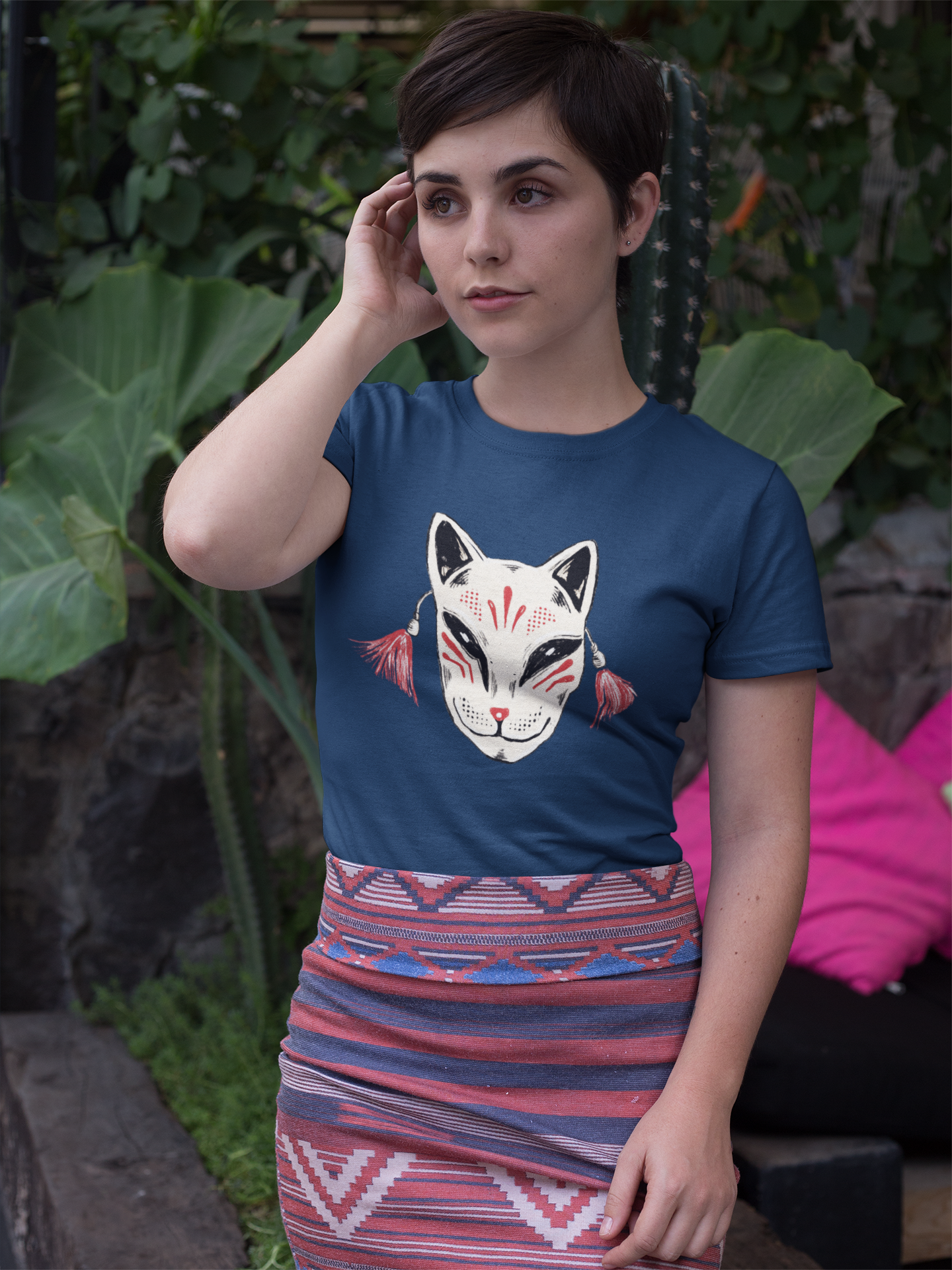 Stanley/Stella Frauen Boxy Bio-T-Shirt - “Japanische Maske”