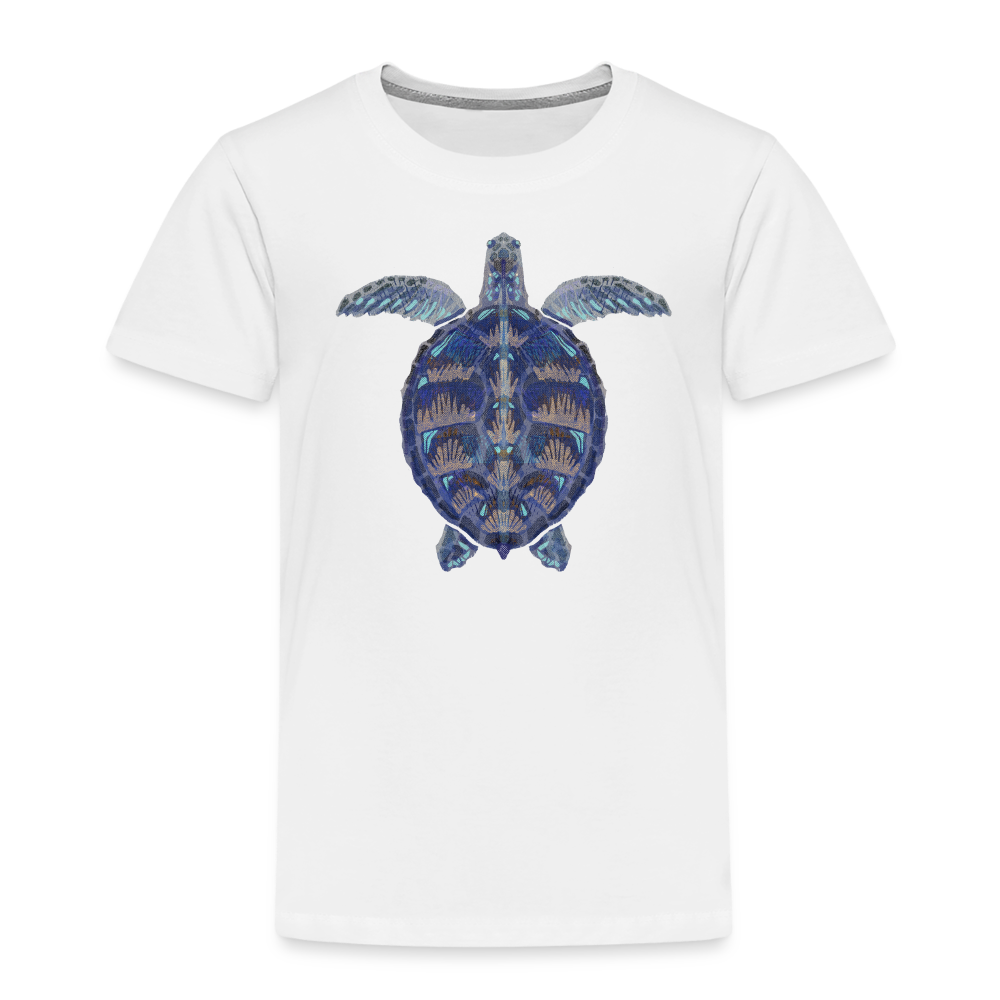 Kinder Premium T-Shirt "Meeresschildkröte" - weiß