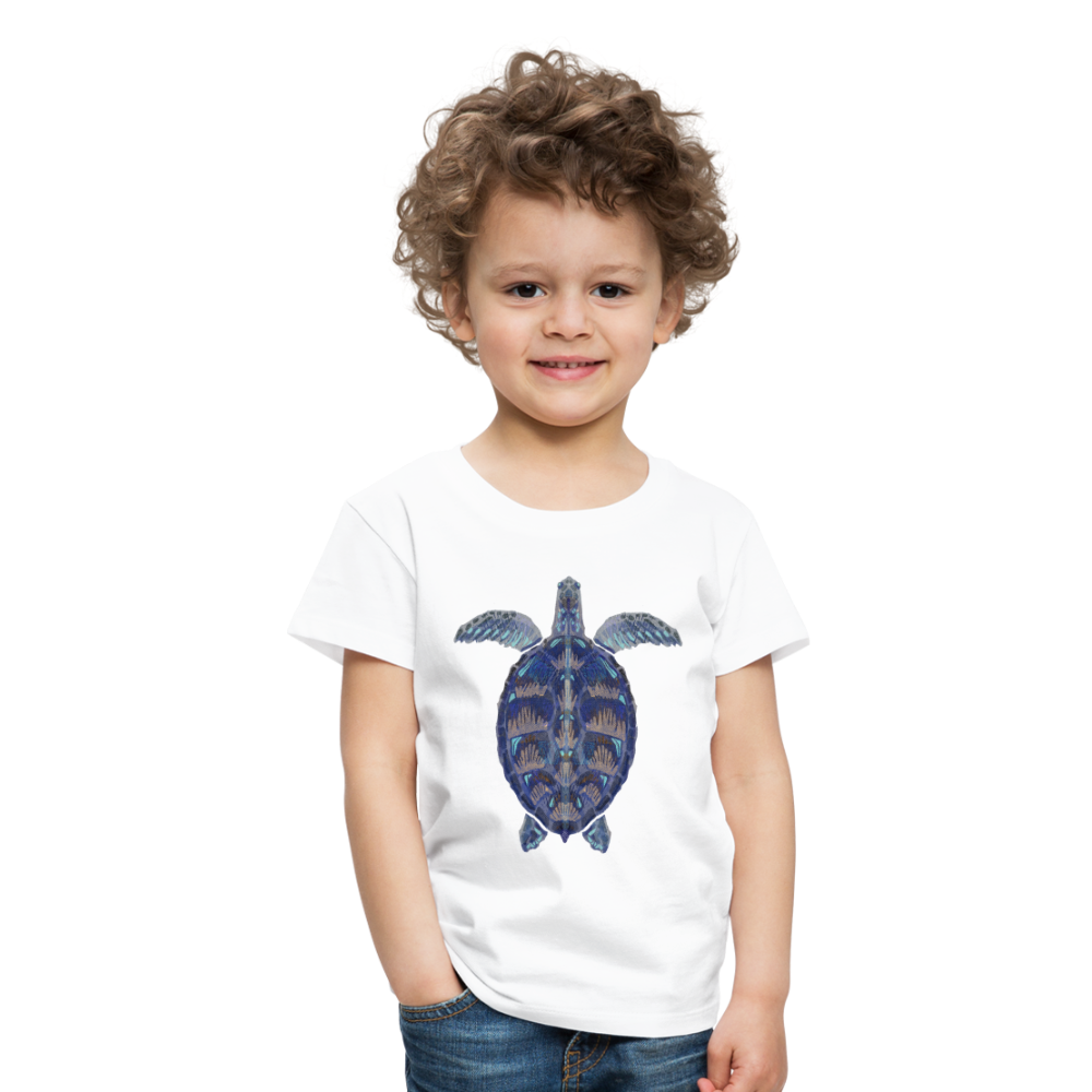 Kinder Premium T-Shirt "Meeresschildkröte" - weiß