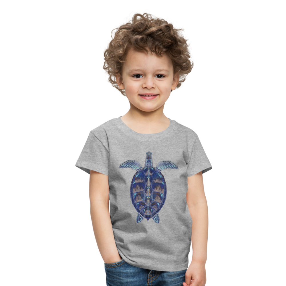 Kinder Premium T-Shirt "Meeresschildkröte" - Grau meliert