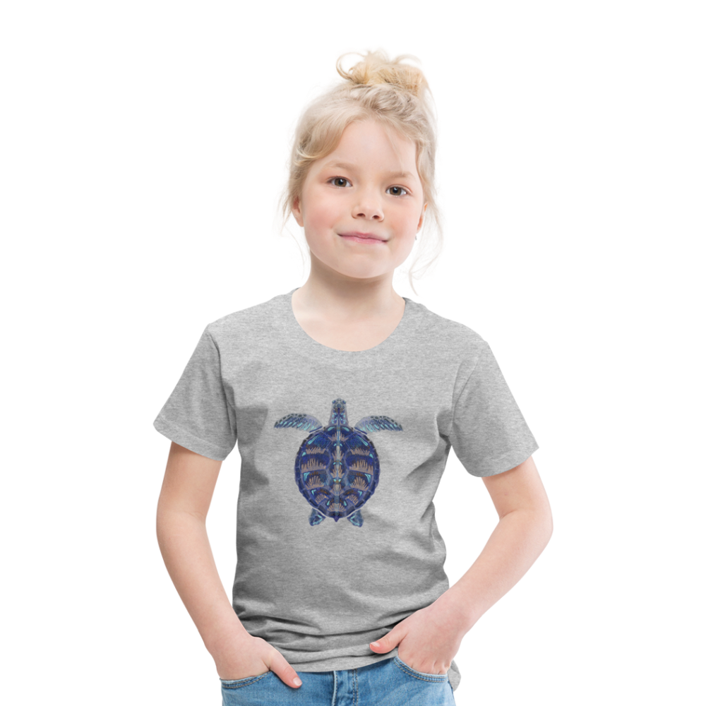 Kinder Premium T-Shirt "Meeresschildkröte" - Grau meliert