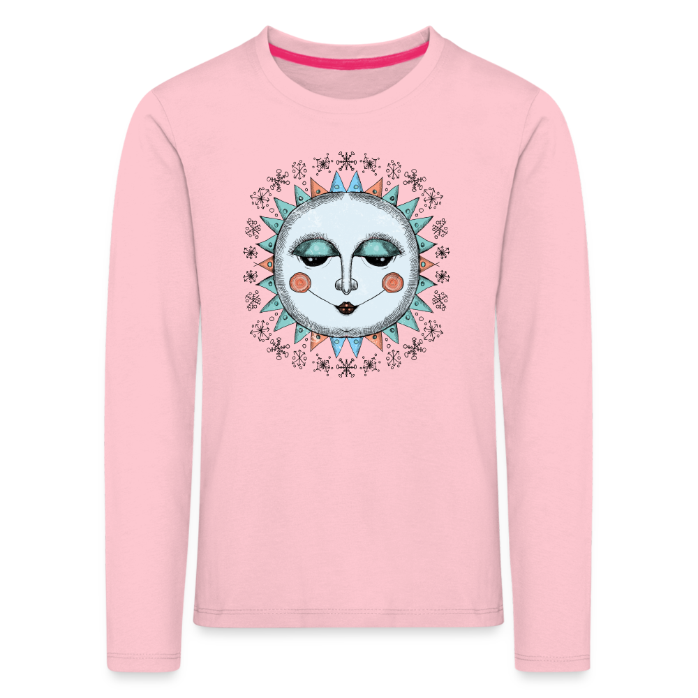 Kinder Premium Langarmshirt - “Wintersonne” - Hellrosa