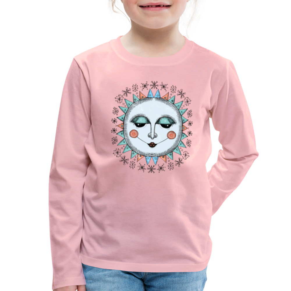 Kinder Premium Langarmshirt - “Wintersonne” - Hellrosa