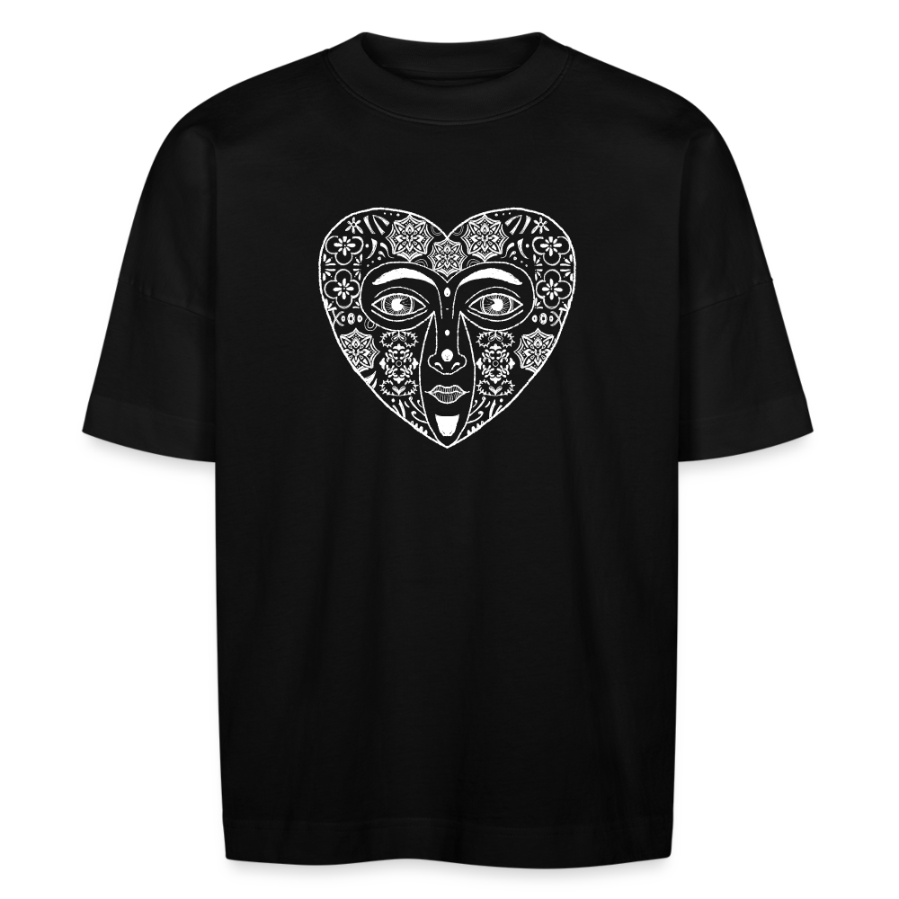 Stanley/Stella Unisex Oversize Bio-T-Shirt - “Azulejo Herz” - Schwarz