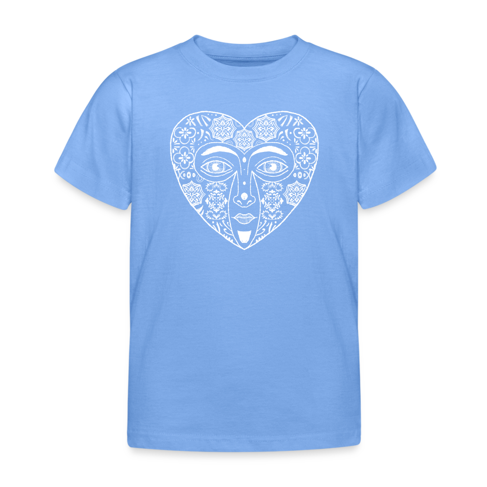 Kinder T-Shirt - “Azulejo Herz” - Himmelblau
