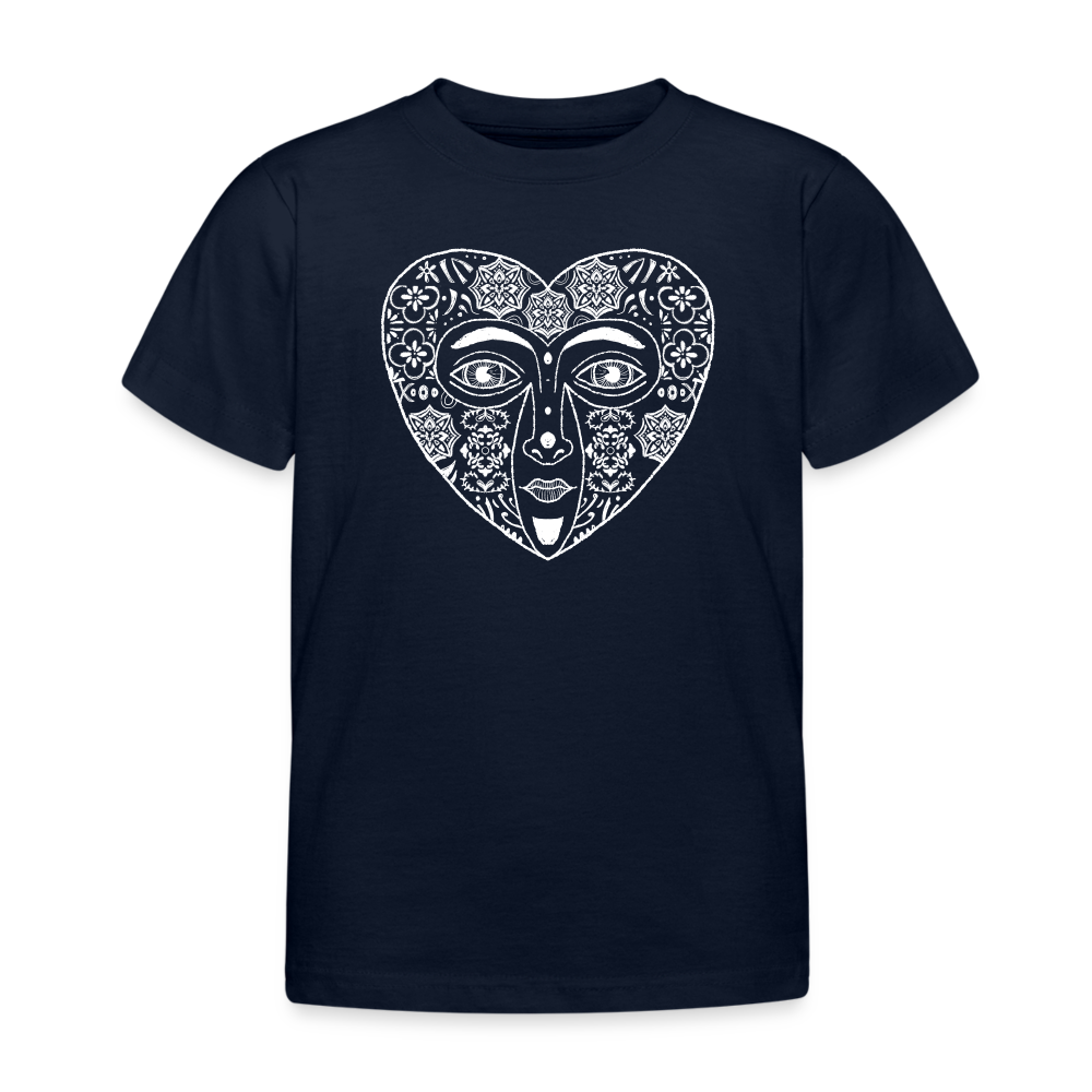 Kinder T-Shirt - “Azulejo Herz” - Navy