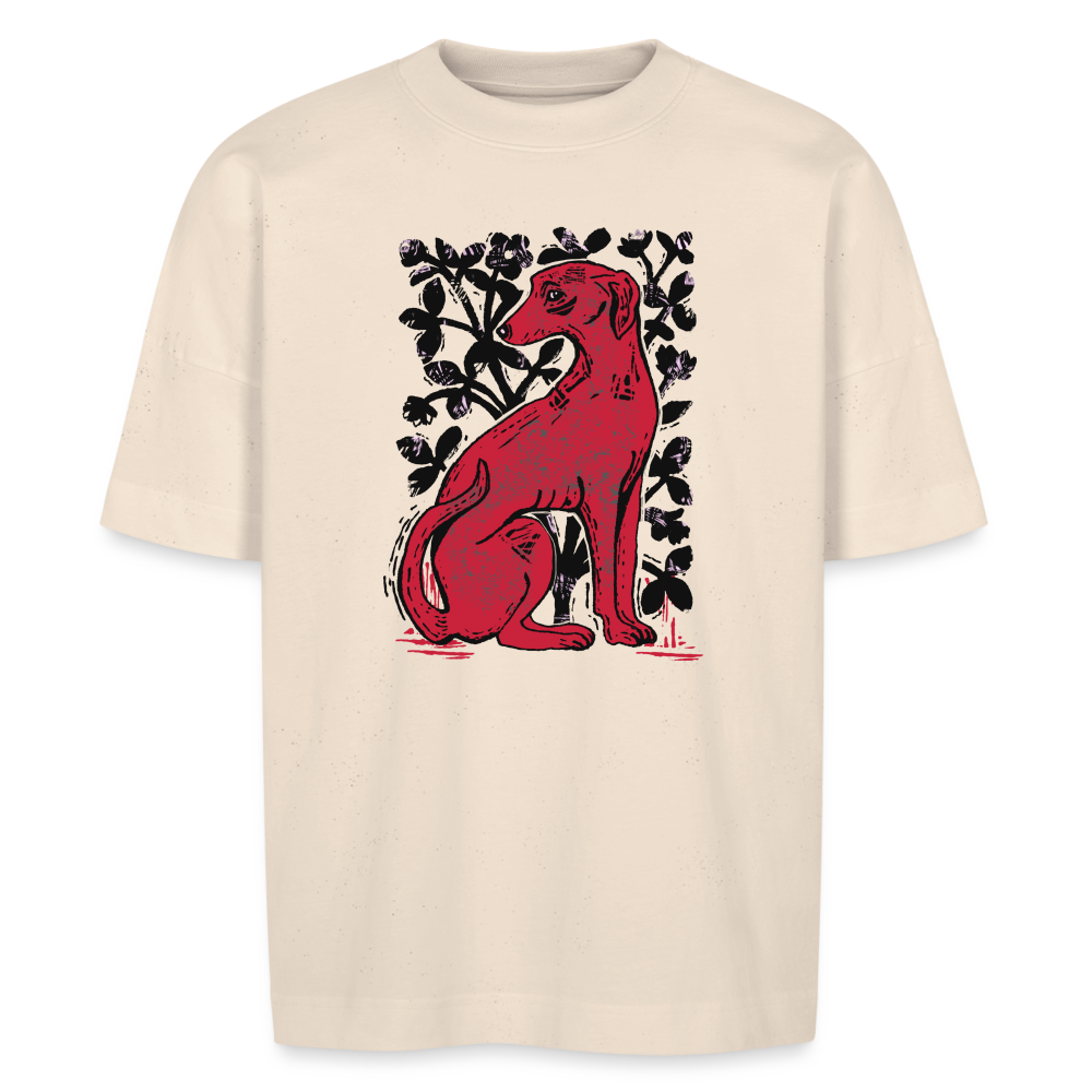 Stanley/Stella Unisex Oversize Bio-T-Shirt - “Medieval Dog” - Naturweiß