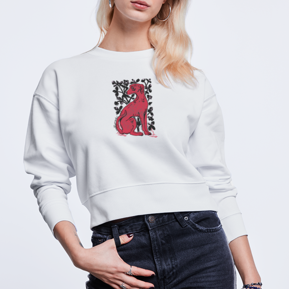 Stanley/Stella Frauen Bio Sweatshirt - “Medieval Dog” - weiß