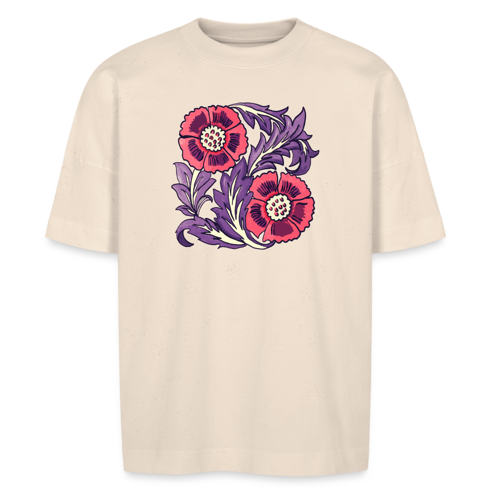 Stanley/Stella Unisex Oversize Bio-T-Shirt - “Vintage Poppy“ - Naturweiß