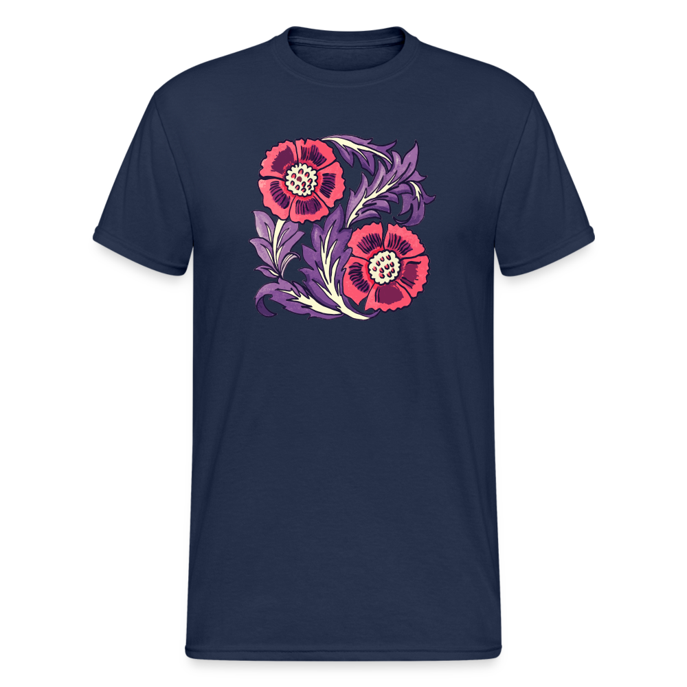 Männer Gildan Heavy T-Shirt - “Vintage Poppy“ - Navy