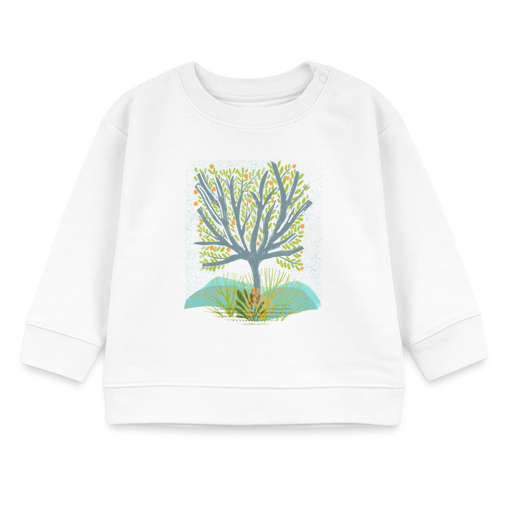 Stanley/Stella Bio-Sweatshirt - “Frühlingswiese” - weiß