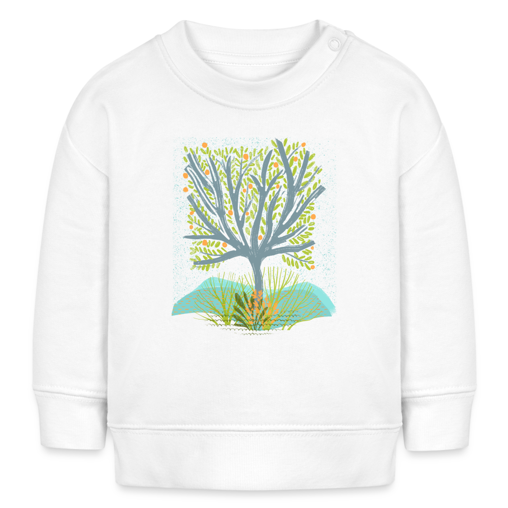 Stanley/Stella Bio-Sweatshirt - “Frühlingswiese” - weiß