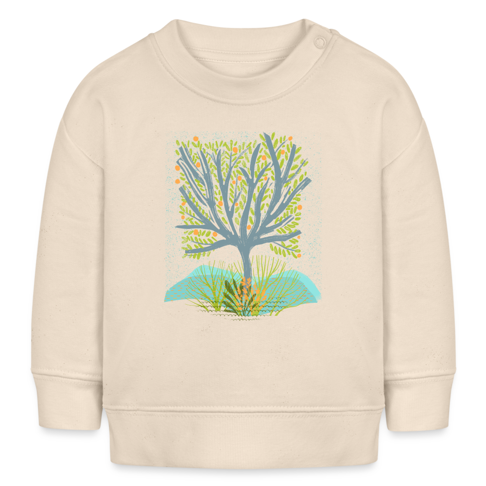 Stanley/Stella Bio-Sweatshirt - “Frühlingswiese” - Naturweiß