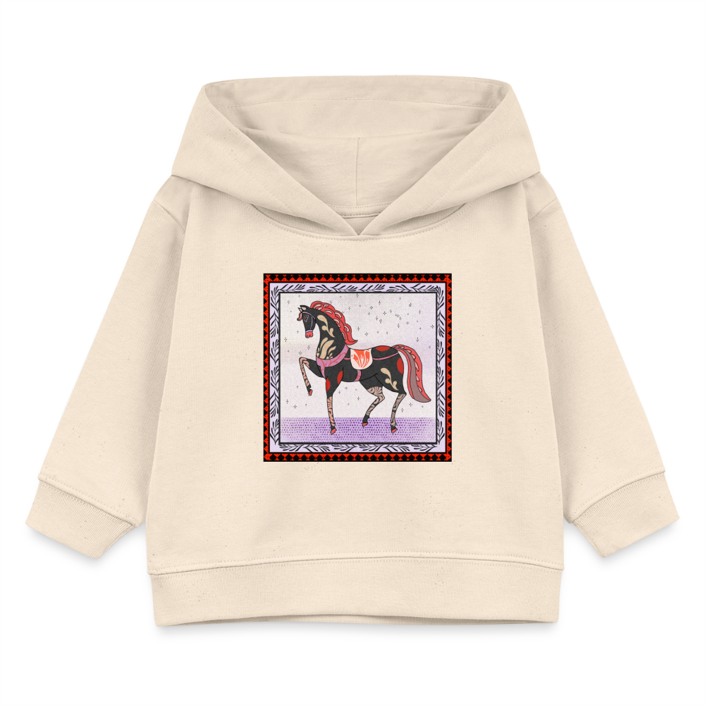 Stanley/Stella Bio Hoodie - "Rotes Pferd" - Naturweiß