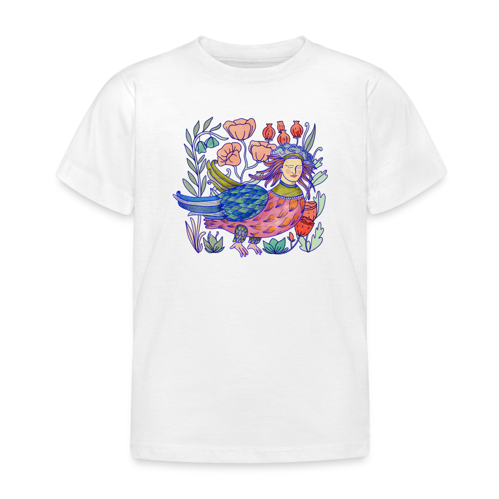 Kinder T-Shirt - “Bunte Sirin” - weiß