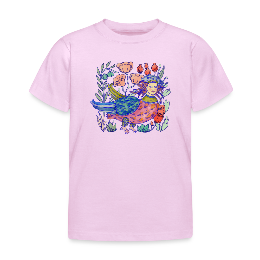 Kinder T-Shirt - “Bunte Sirin” - Hellrosa