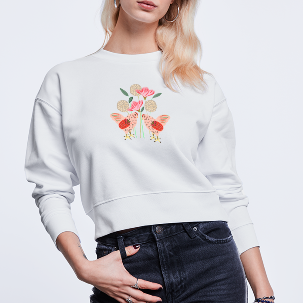 Stanley/Stella Frauen Bio Sweatshirt - “Kleiner Garten” - weiß