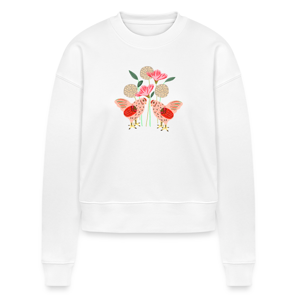 Stanley/Stella Frauen Bio Sweatshirt - “Kleiner Garten” - weiß