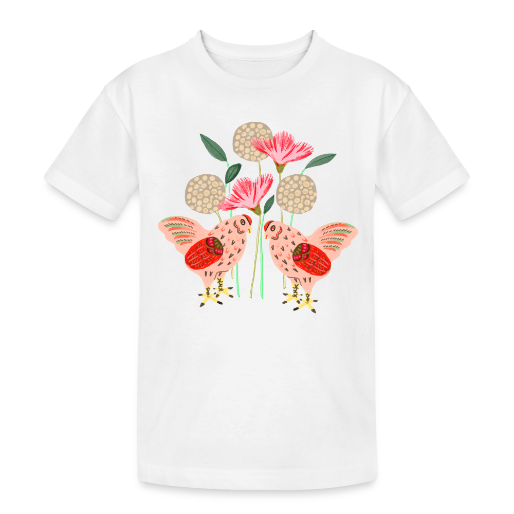Kinder Heavy Cotton T-Shirt - “Kleiner Garten” - weiß