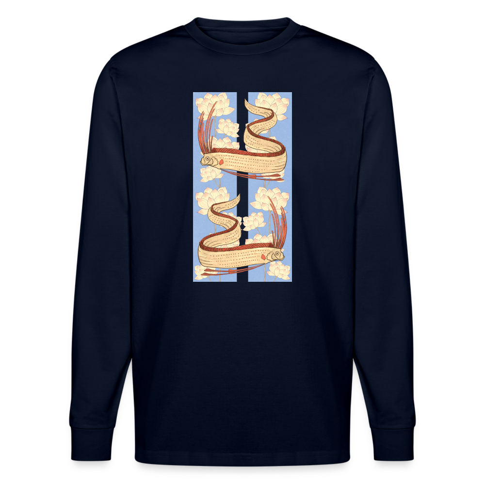 Stanley/Stella Unisex Bio-Langarmshirt - “Riemenfische” - Navy