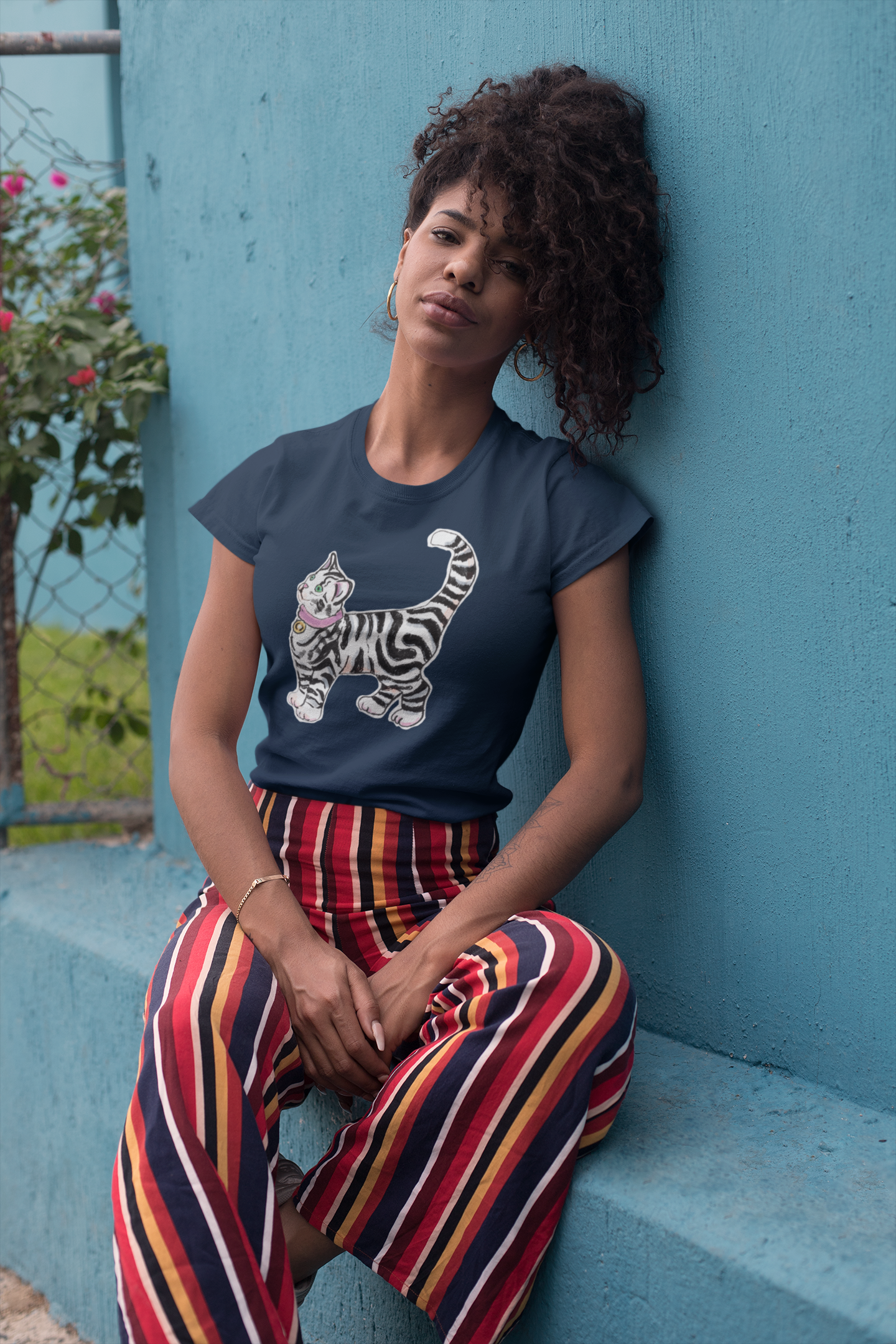 Frauen T-Shirt - “Getigerte Katze”
