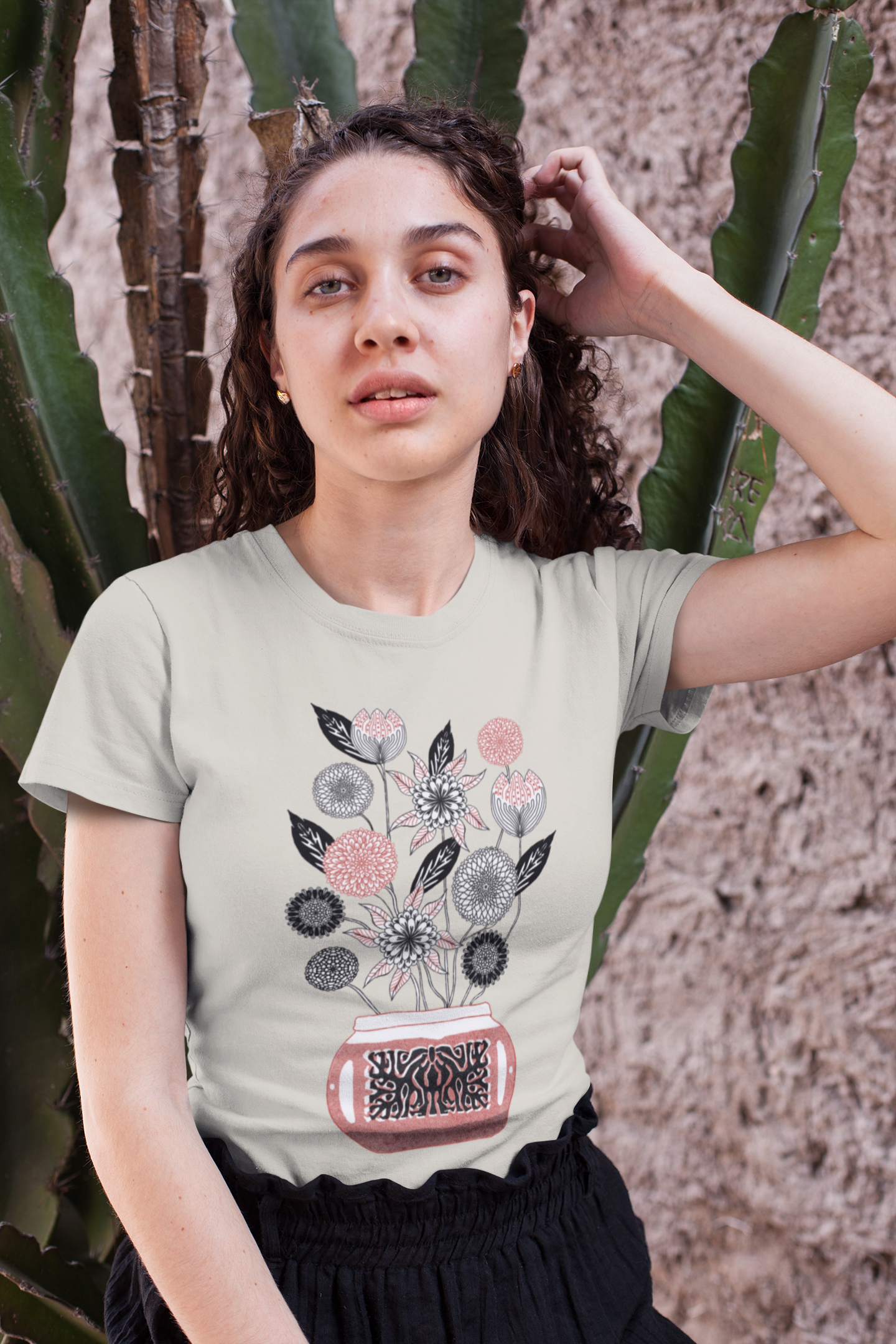 Stanley/Stella Frauen Boxy Bio-T-Shirt - “Vintage Vase”