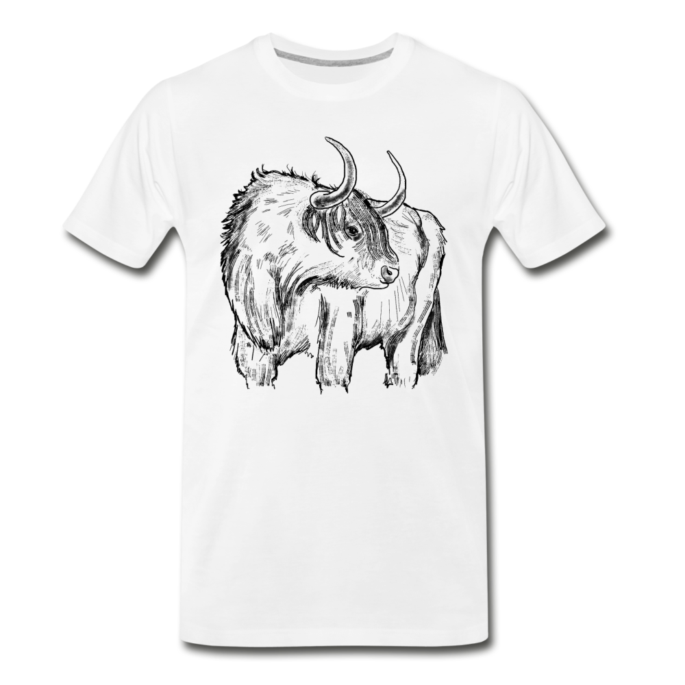 Highland Rind - Männer Premium Bio T-Shirt - Hinter dem Mond