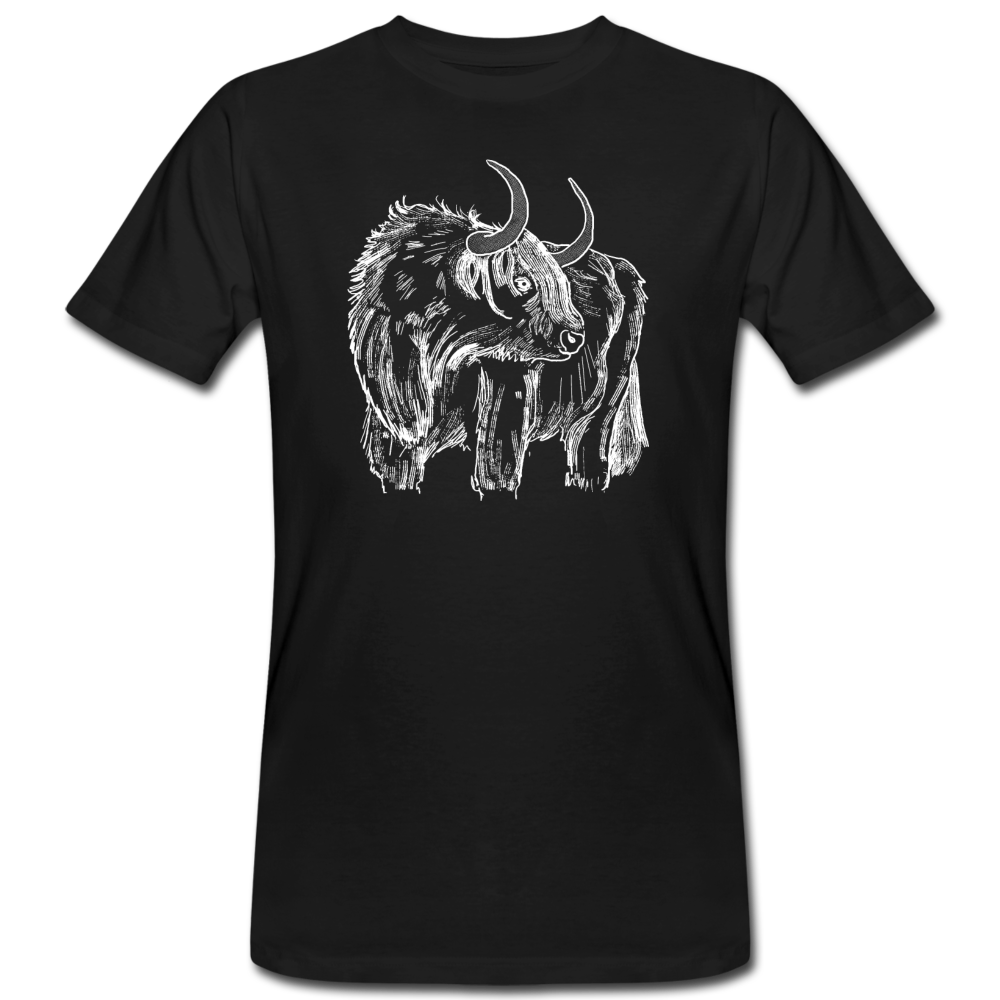 Highland Rind - Männer Bio-T-Shirt - Hinter dem Mond