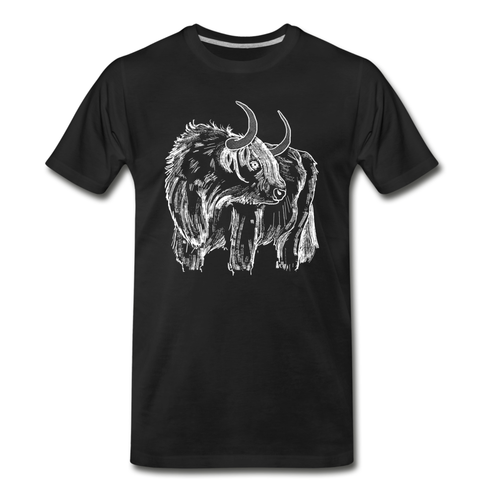 Highland Rind - Männer Premium Bio T-Shirt - Hinter dem Mond