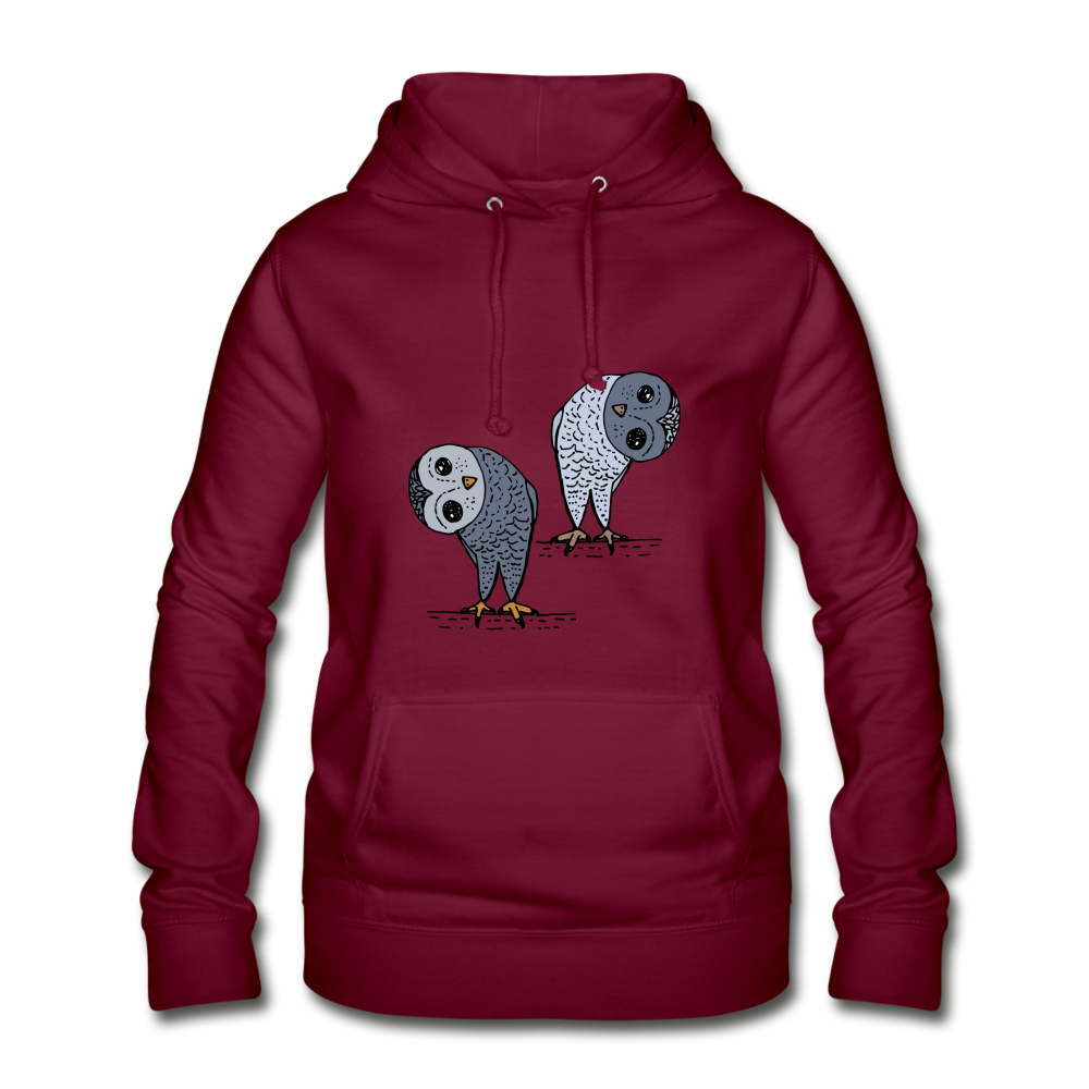 Staunende Eulen - Frauen Hoodie - Hinter dem Mond