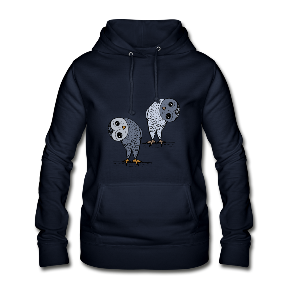 Staunende Eulen - Frauen Hoodie - Hinter dem Mond