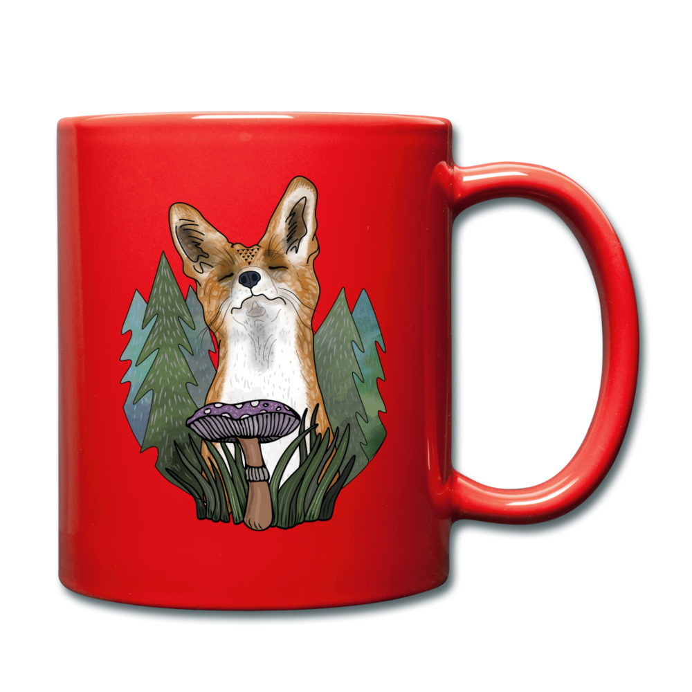 Glücklicher Fuchs - Tasse einfarbig - Hinter dem Mond