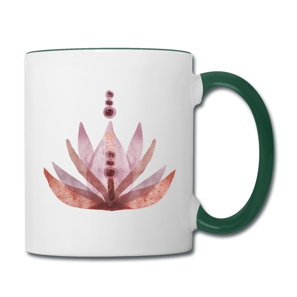 Tasse zweifarbig "Rosaroter Lotus" - Hinter dem Mond