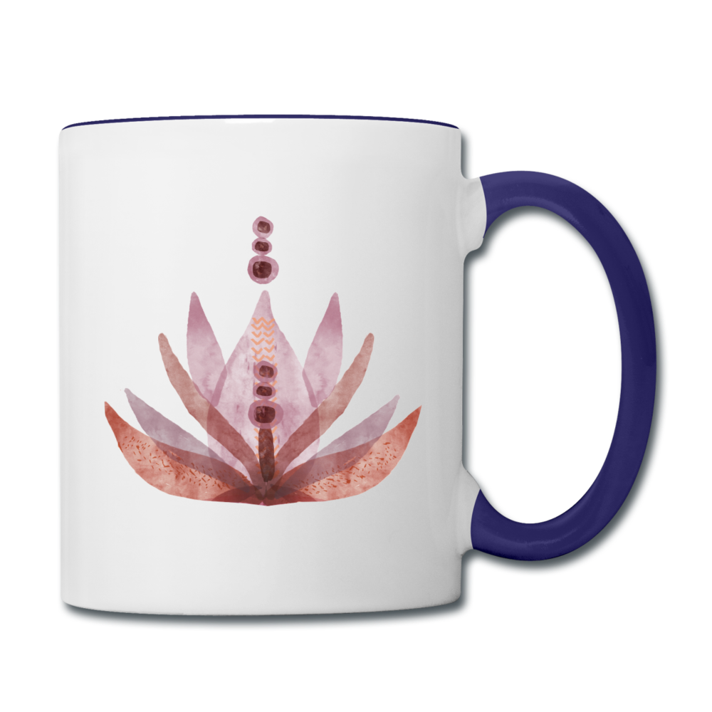 Tasse zweifarbig "Rosaroter Lotus" - Hinter dem Mond