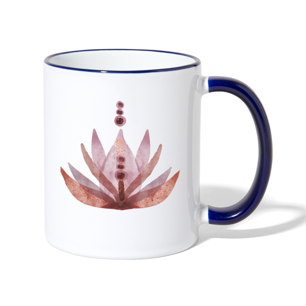 Tasse zweifarbig "Rosaroter Lotus" - Hinter dem Mond