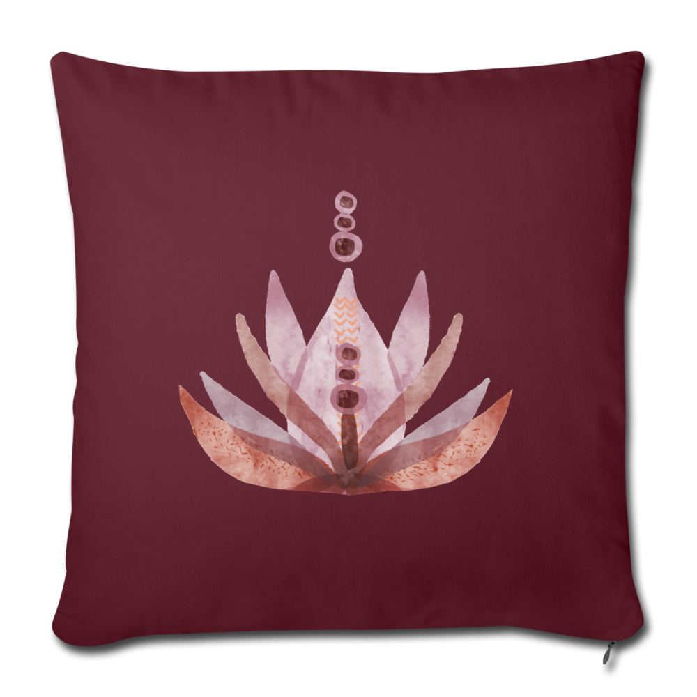 Sofakissenbezug 44 x 44 cm "Rosaroter Lotus" - Hinter dem Mond