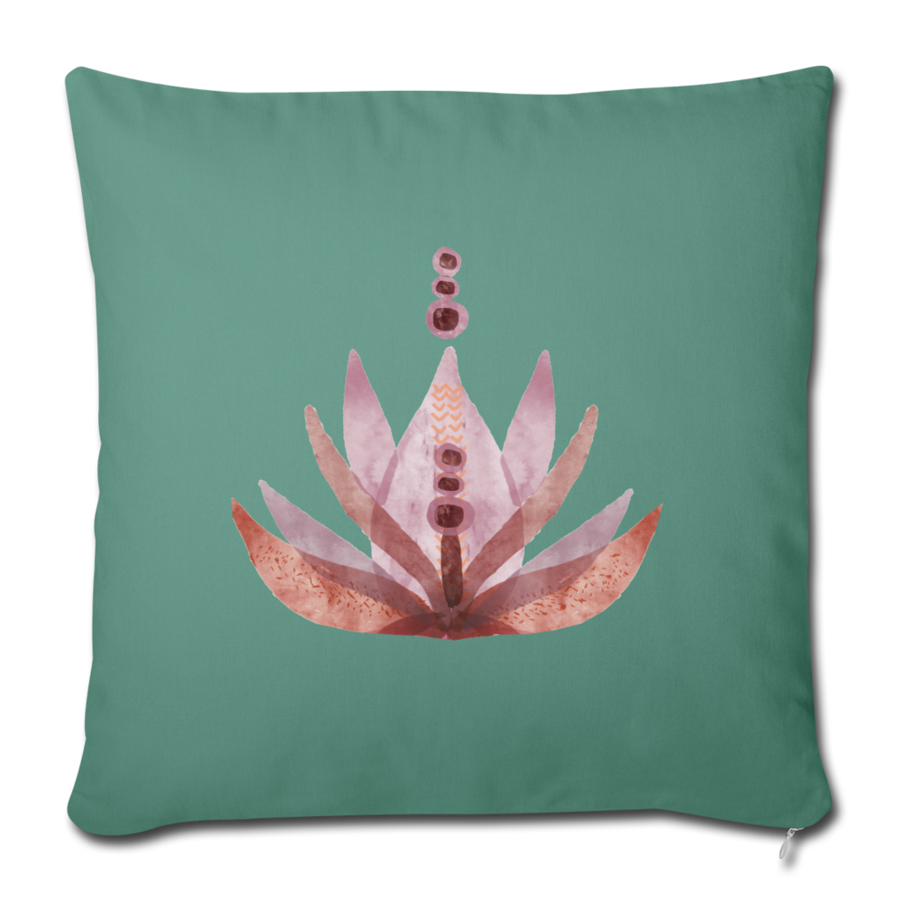 Sofakissenbezug 44 x 44 cm "Rosaroter Lotus" - Hinter dem Mond