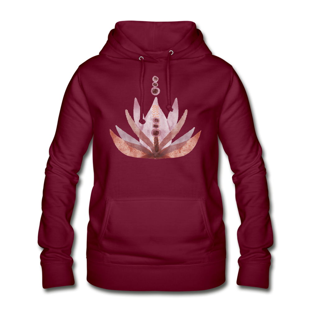 Frauen Hoodie "Rosaroter Lotus" - Hinter dem Mond