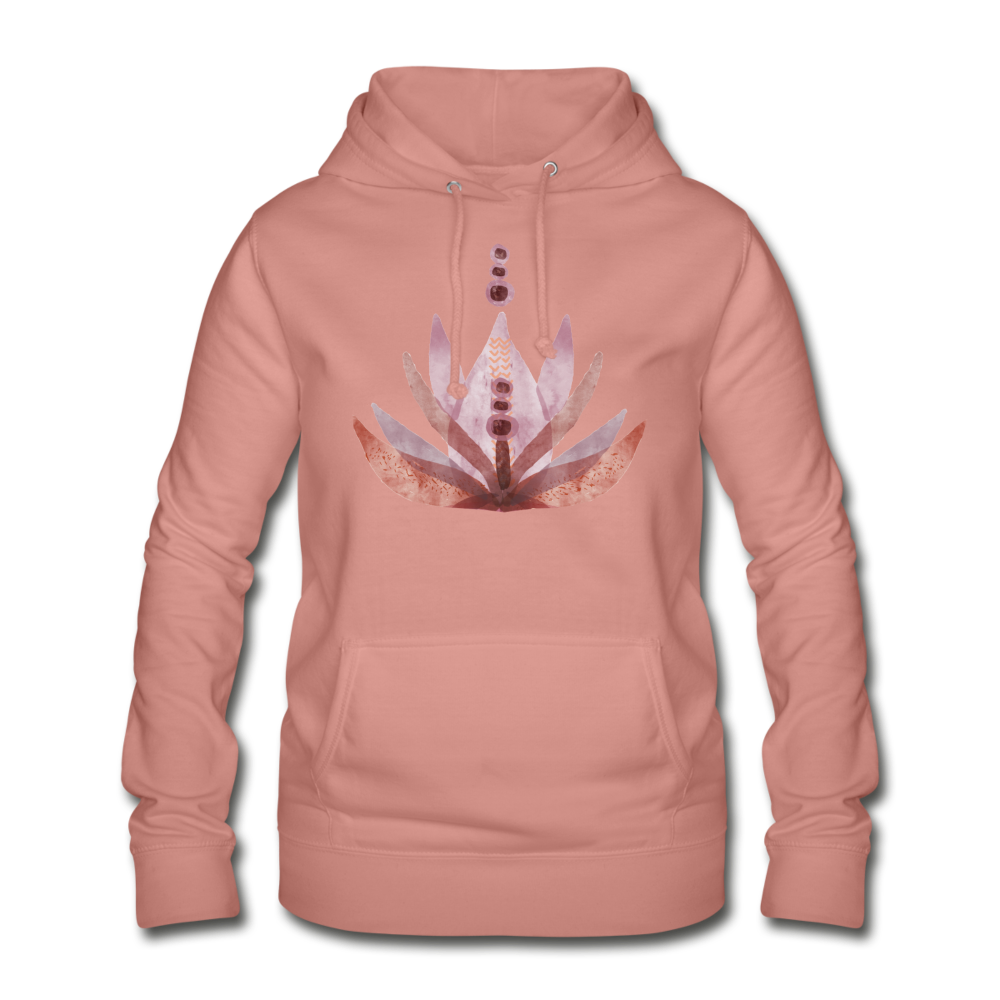 Frauen Hoodie "Rosaroter Lotus" - Hinter dem Mond