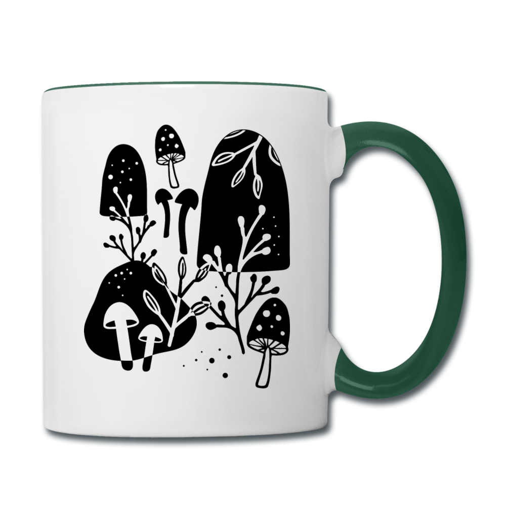 Tasse zweifarbig "Zeit für Pilze" - Hinter dem Mond