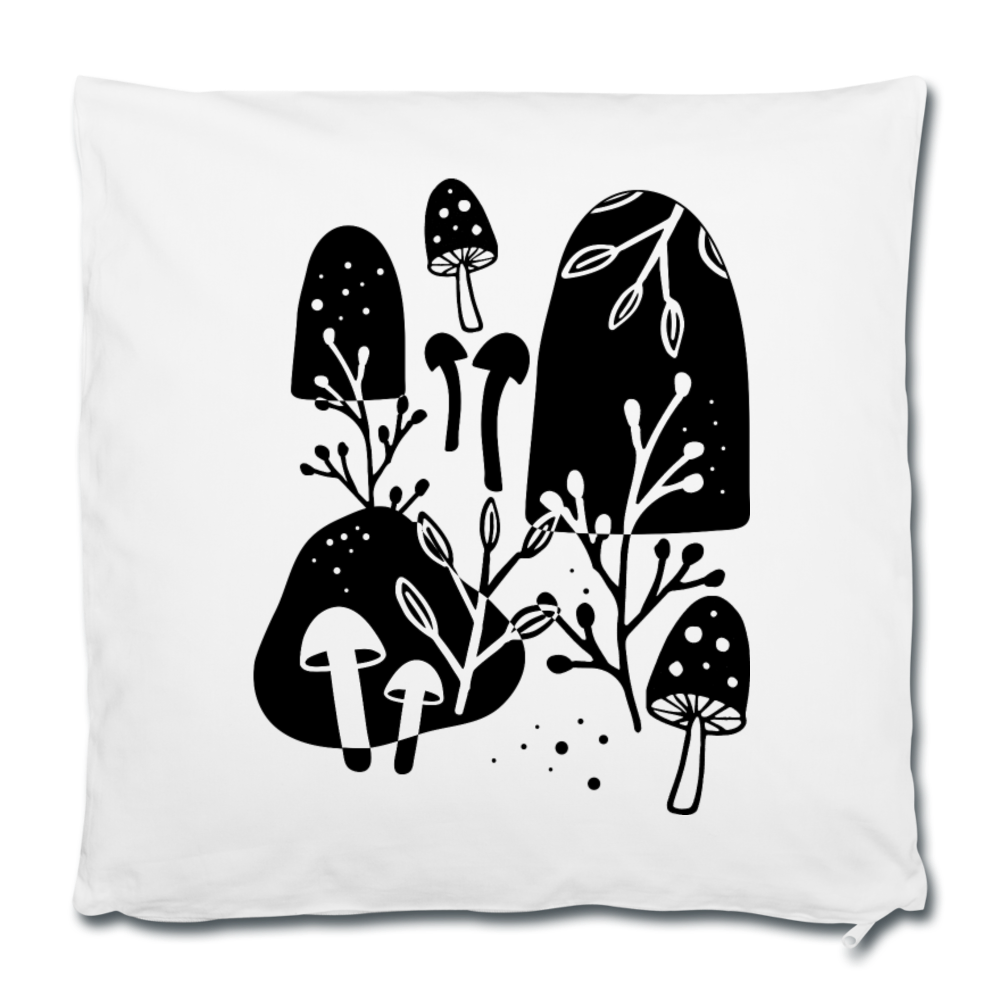 Kissenbezug 40 x 40 cm - "Zeit für Pilze" - Hinter dem Mond