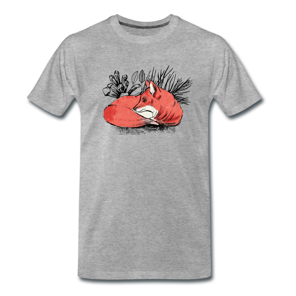 Männer Premium T-Shirt -"Ruhender Fuchs" - Hinter dem Mond