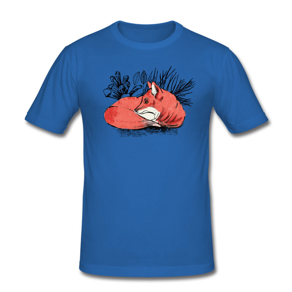 Männer Slim Fit T-Shirt "Ruhender Fuchs" - Hinter dem Mond